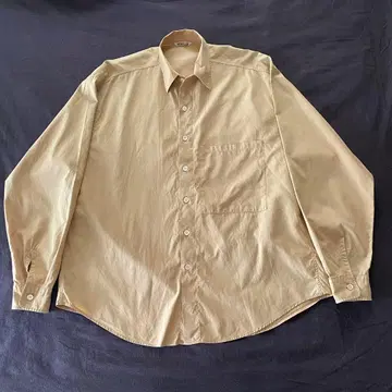 [ AURALEE ] 워시드 핀스 트윌 빅 셔츠