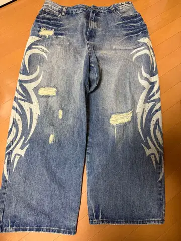 제이드 런던 와이드 레그 데님 W38