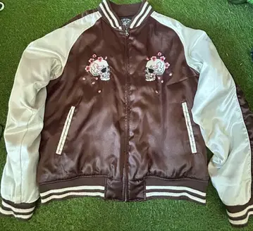 스카잔 브라운/실버 자수