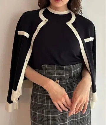 SNIDEL 니트 앙상블 가디건 슬리브리스 상의 세트