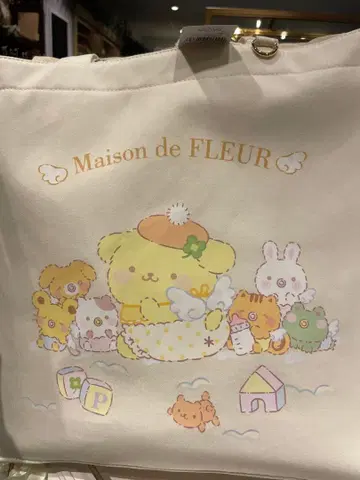 Maison de FLEUR x POMPOMPURIN 스퀘어 토트백