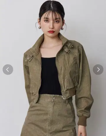 택 포함 새상품 MURUA 워시 스탠드 넥 숏 블루종 숏팬츠