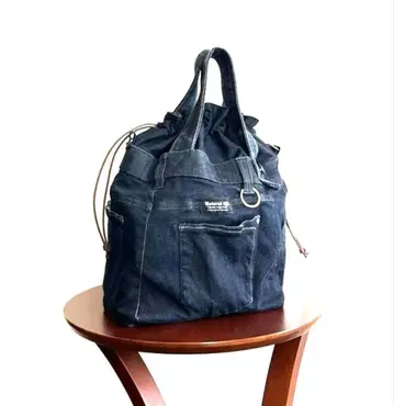 데님 리메이크 복조리형 토트백 핸드메이드