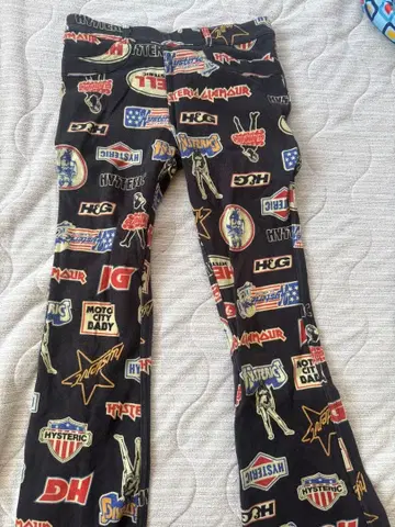 HYSTERIC GLAMOUR 리버서블 플레어 데님 올 패턴 팬츠