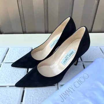 36.5 Jimmy Choo 플레인 펌프스 블랙 스웨이드 23.5