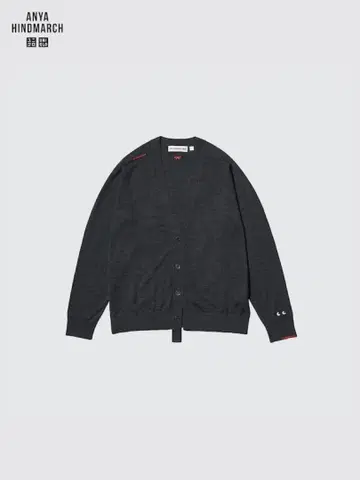 유니클로 안야 힌드마치 오버 사이즈 가디건 다크 그레이 M