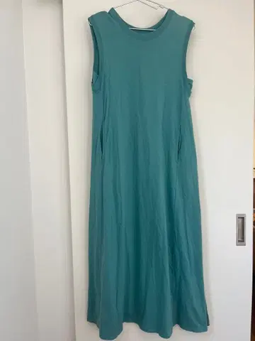 슬로브 이에나 청록색 슬리브리스 롱 원피스 36