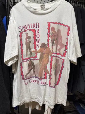 ask 가격 90s Sawyer Brown 밴딩 티셔츠 싱글 스티치