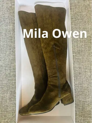 Mila Owen 니하이 부츠 36 카키
