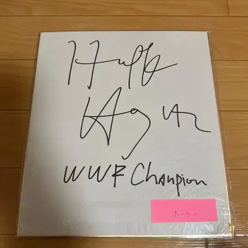 헐크 호건 WWF 챔피언 사인 포함