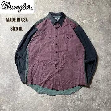 80s Wrangler 랭글러 USA제 클레이지 패턴 XL 셔츠