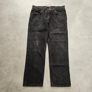 Lee 리 200 W34 블랙 데님 하의 구제 의류 블랙 18530