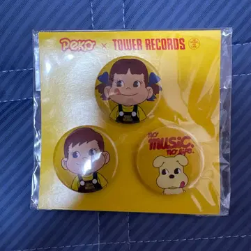 페코짱 TOWER RECORDS 캔뱃지