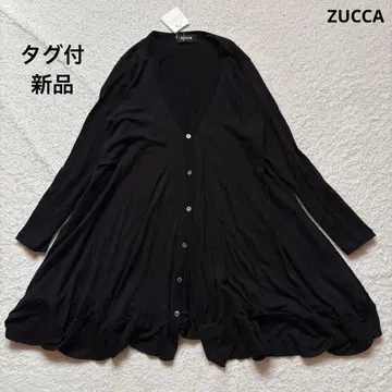 [택 포함 새상품] zucca 볼륨 가디건 긴팔 블랙 울 혼방 루즈핏