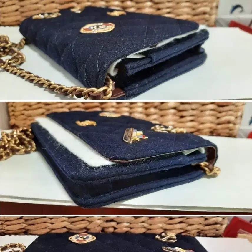 샤넬 Chanel 2018 Chain Bag정품 불렉 퀼링 펠트크루즈 사진 2
