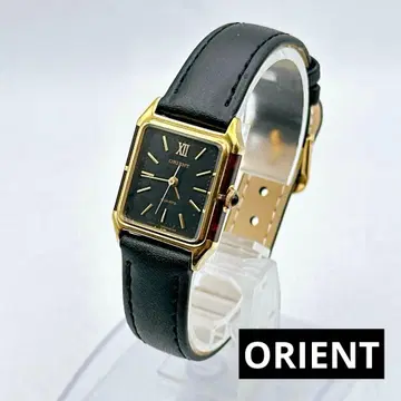 ORIENT 오리엔트 여성용 손목시계 블랙/골드 심플 레어