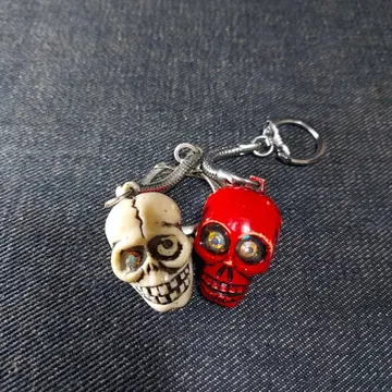 해골 키링 2개 세트 쇼와 레트로