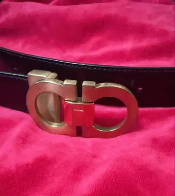 살바토레 페라가모 벨트 더블 간치니 골드