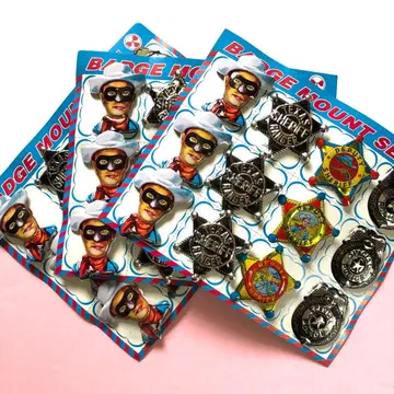 쇼와 레트로 배지 보안관 배지 시리즈 3개 묶음 서비스 세트 익명 배송