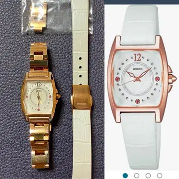 WIRED 교체용 벨트 포함 다이아몬드 컬렉션 여성용 시계 SEIKO