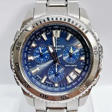 카시오 오시아나스 남성용 손목시계 크로노그래프 데이트 OCW-650T