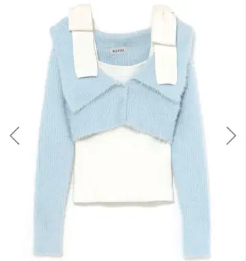 bubbles 숄더 리본 앙상블 블루