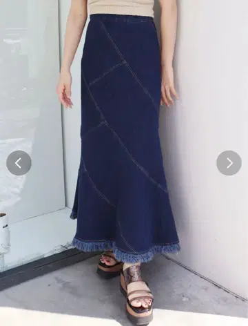 에스카르고 데님 머메이드 스커트 택 포함