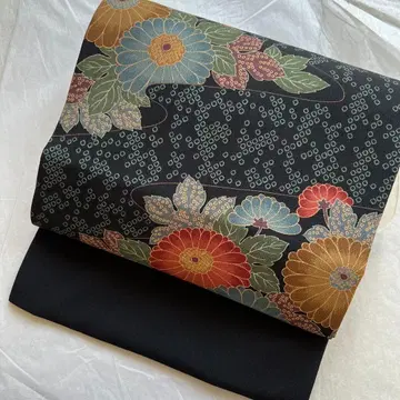 리버서블 교토 후쿠로 오비 고전 모던 폴리에스테르