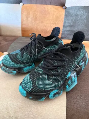 grounds 블랙/터콰이즈 스니커즈