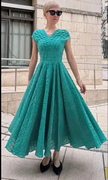 완판템 젠느 에어리 코튼 원피스 S 에메랄드