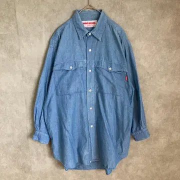 MIKI HOUSE 데님 셔츠 L 사이즈 남성용 셔츠 긴팔 미키하우스