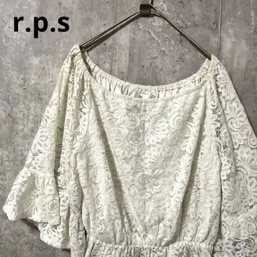r.p.s 레이스 오프숄더 플레어 소매 티셔츠 깔끔하고 고급스럽고 귀여운