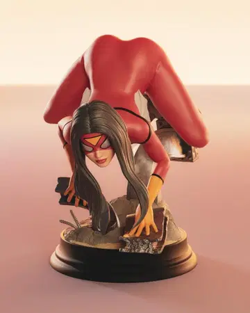 1/4 미도색 미조립 피규어 레진 키트 스파이더 우먼
