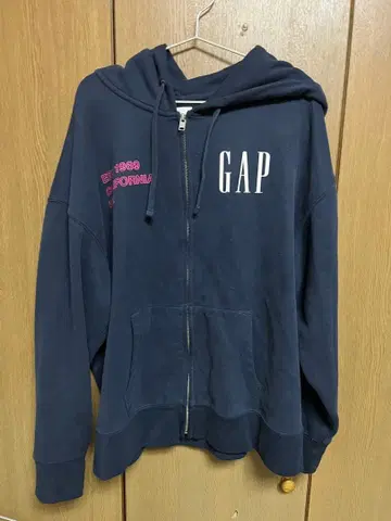 90s GAP 네이비 집업 후드티
