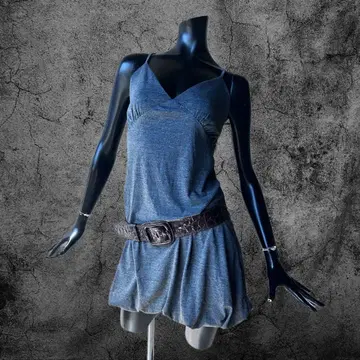 벌룬 미니 스커트 원피스 Y2K 페어리 그런지 다크코어 헤이세이 갸루