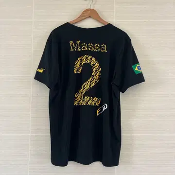 빅 사이즈 페라리 푸마 펠리페 마사 모델 블랙 티셔츠