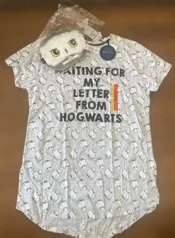 레어 Harry Potter 올빼미 프린트 T셔츠와 귀여운 안대