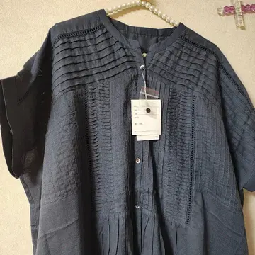 새상품 루필리앙 LUPILIEN 턱 원피스 인도 면 릴렉스핏