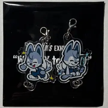 Straykids 울프찬 전시회 연결 아크릴 키링 2종