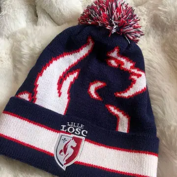 Lille LOSC 폼폼 포함 니트 모자