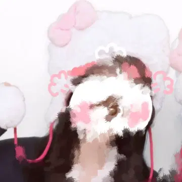 USJ 헬로키티 팬캡 폼폼 포함