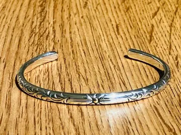 뱅글 실버925 아라베스크 당초 팔찌 선마크 은