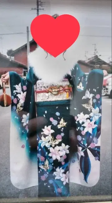 교토 기모노 유젠 오비 니시진 비단 후리소데 성인식 세트 숄 조리 백