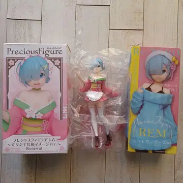 렘 피규어 2체 세트 오리지널 벚꽃 리뉴얼 & 니트 원피스