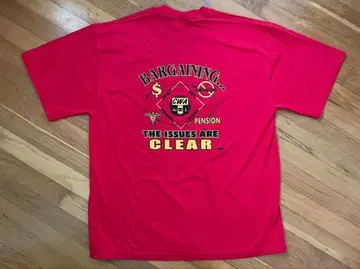 미국 구제 의류 SOFFE 싱글 스티치 T셔츠 레드 빈티지