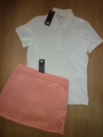 [새상품] adidas 아디다스 골프 반팔 셔츠&스커트 세트