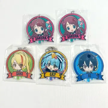 좀비랜드 사가 캡슐 토이 아크릴 키링 5종