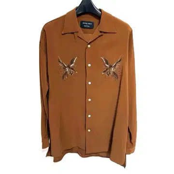 UNITED TOKYO 자수 오픈 카라 셔츠 스카잔 자수