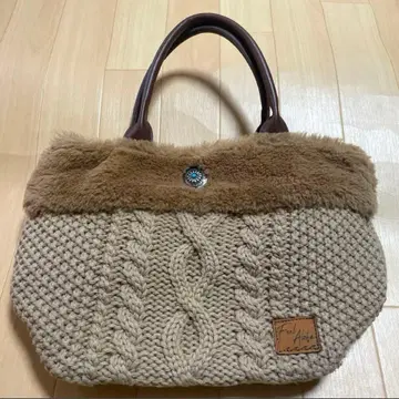 Kahiko 나루카이퍼 복조리백 니트 여성용 핸드백