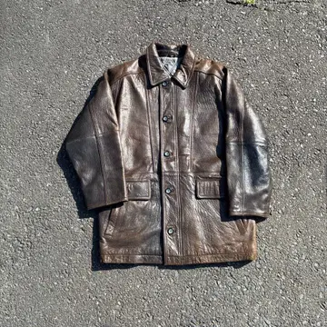 브라운 가죽 자켓